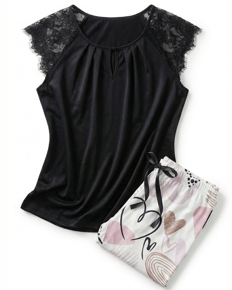 Pajama Set Fly Hearts 805