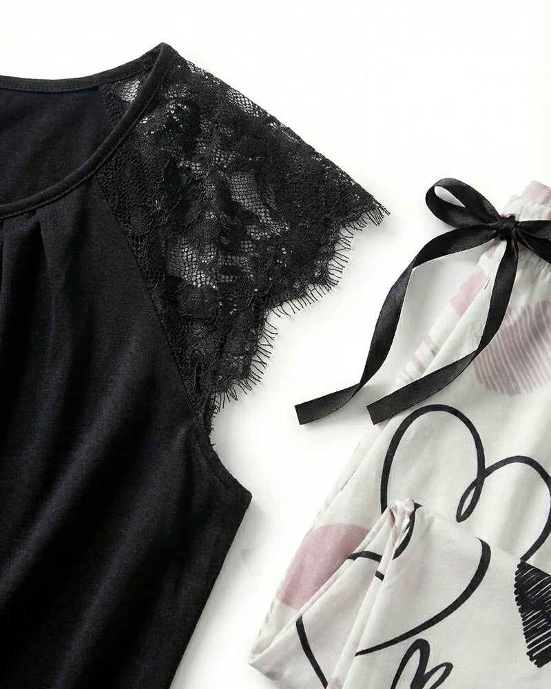Pajama Set Fly Hearts 805