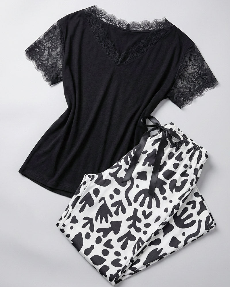 Pajama Set Black Mood 804