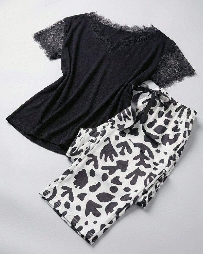 Pajama Set Black Mood 804