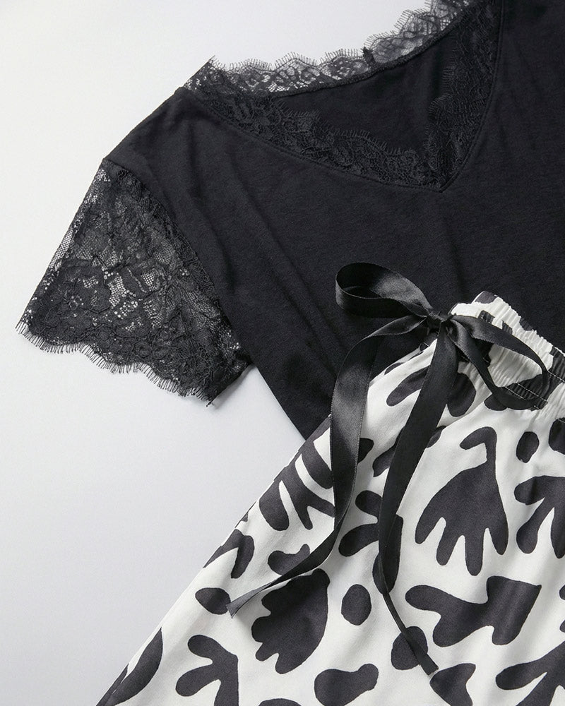 Pajama Set Black Mood 804