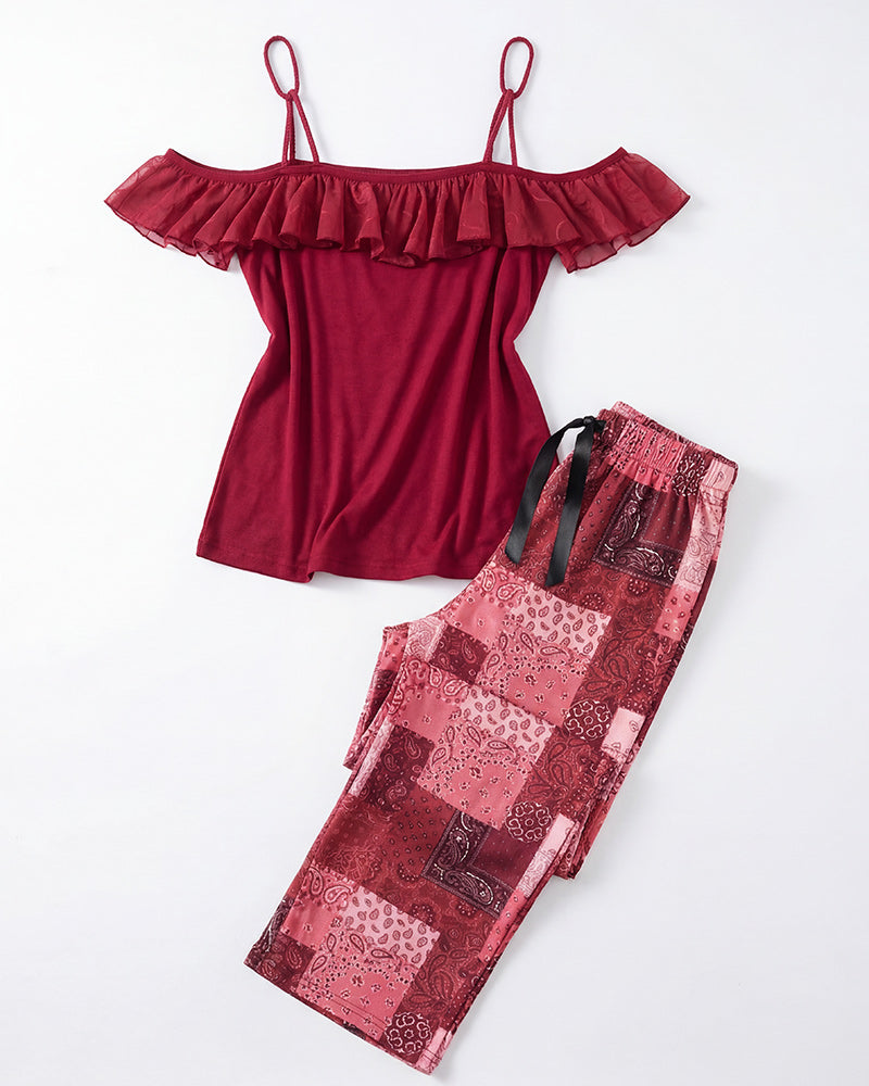 Pajama Set Tree Leaves 808