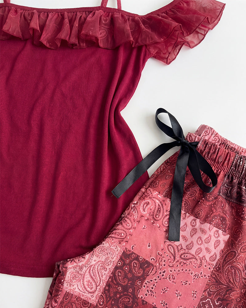 Pajama Set Tree Leaves 808